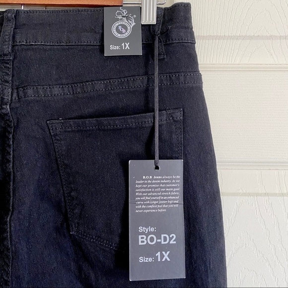 NWT Bobs Black High Rise Skinny Denim Stretch Jean - Picture 4 of 8